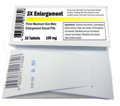 3X Enlargement - Male Penis Enlarger 10 pills in Blister