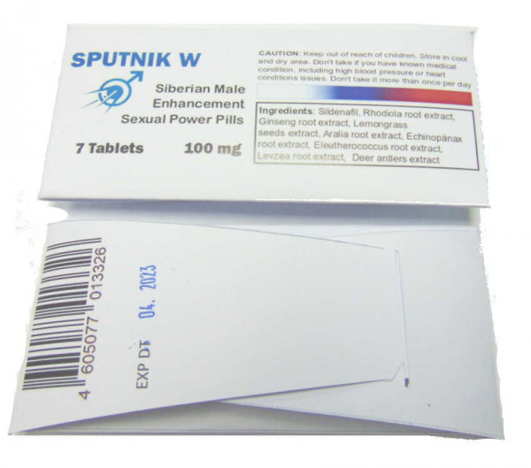 Sputnik W Sibirian Male Enhancement Sexual Power Pills 7 Tablets 100mg